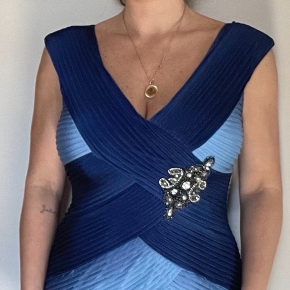 Jovani Blue Cocktail Dress - Picture 3 of 3